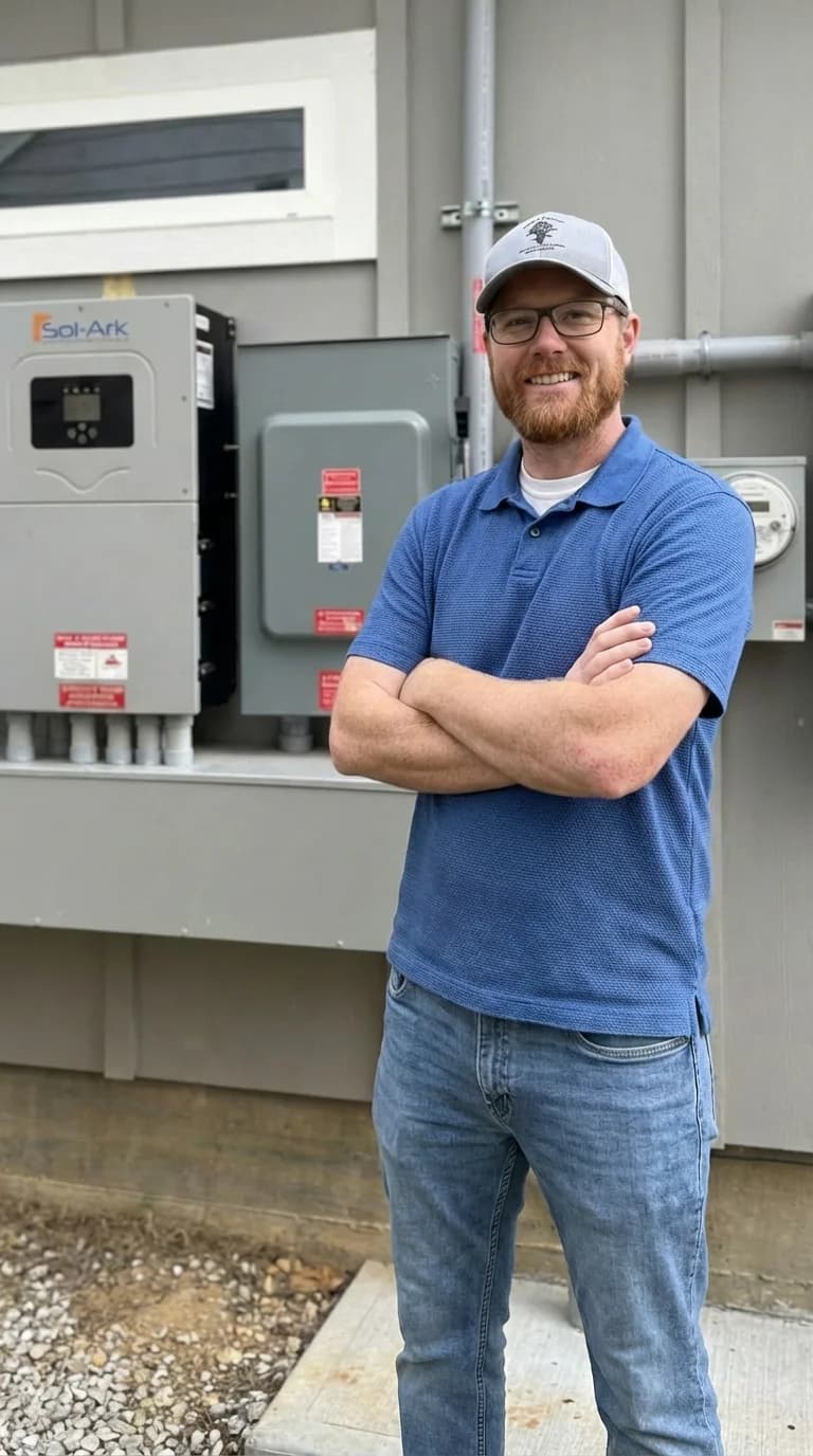 Thomas Evind, owner of Orthodox Electric, serving the Brazos Valley